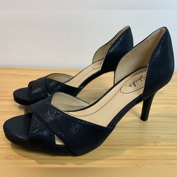 Life Stride 7.5 Black Glitter MYKONOS Flex Soft System Pump Heels - Picture 8 of 8